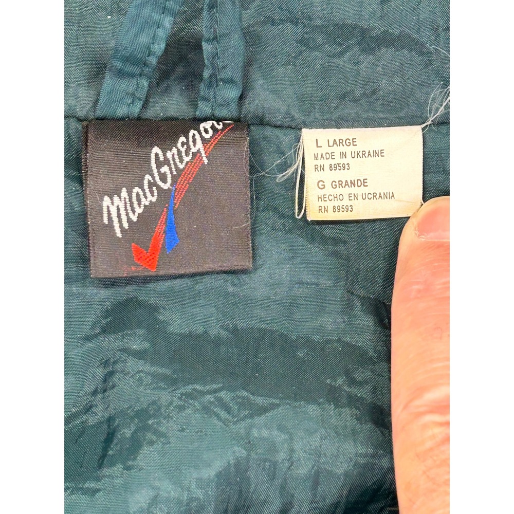 VINTAGE MacGregor Mens Large Track Suit Color Block Ankle Zip Stripe Windbreaker - Picture 2 of 14